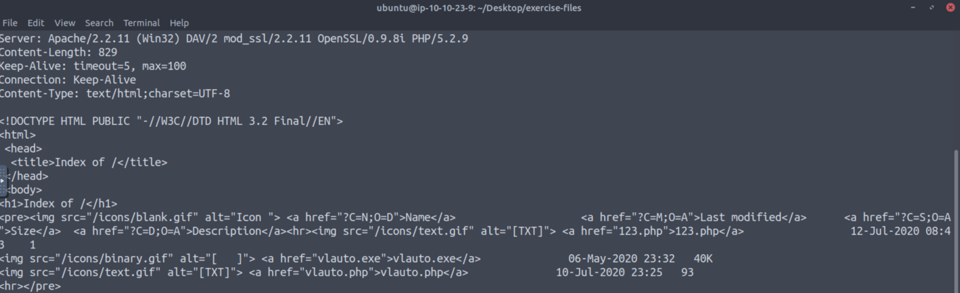 Screenshot for Question 5