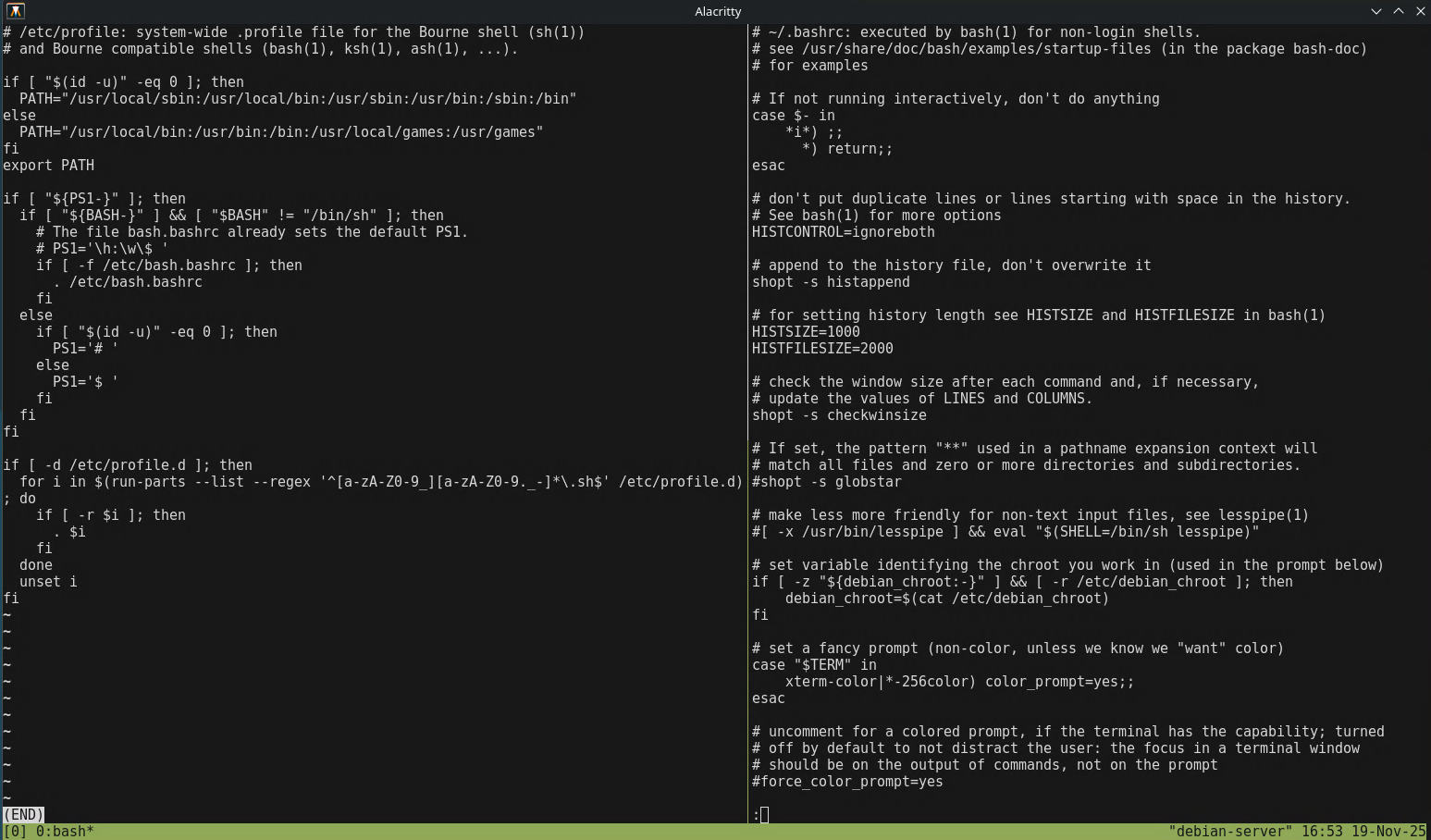 .bashrc and /etc/profile examples